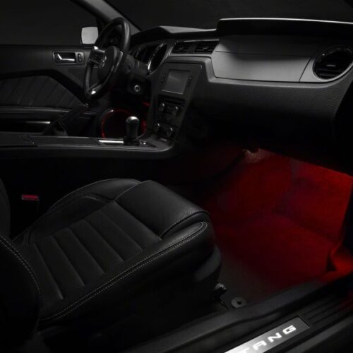 Raxiom 05-14 Ford Mustang LED Footwell Lighting Kit- Red - Image 3