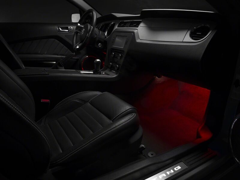 Raxiom 05-14 Ford Mustang LED Footwell Lighting Kit- Red - Image 3