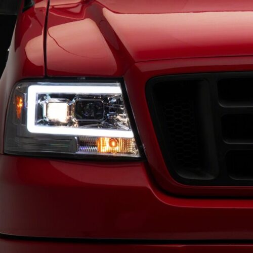 Raxiom for 2004-2008 Ford F-150 Axial Series Projector Headlights- Chrome Housing- Clear Lens - Image 8