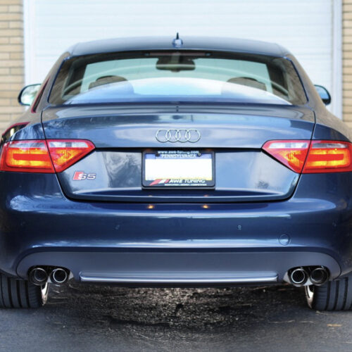 Alternative view of AWE Tuning Touring Edition Exhaust System - Diamond Black Tips for Audi B8 S5 4.2L