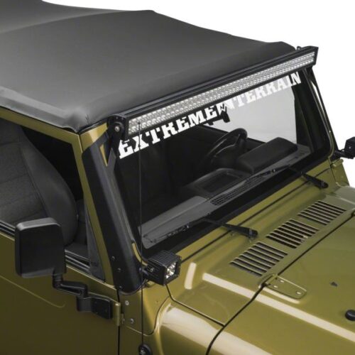 Alternative view of Raxiom for 1997-2006 Jeep Wrangler TJ 50-In LED Light Bar Windshield Mount w/ Auxiliary Bracket