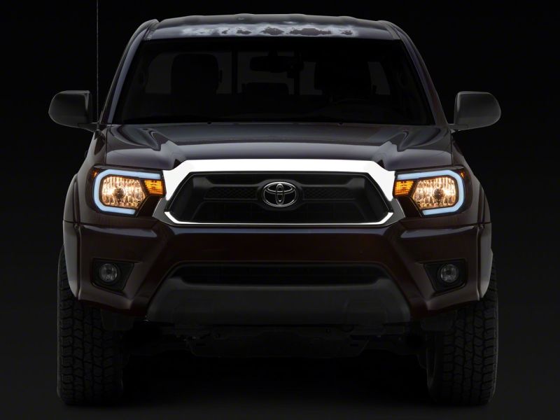 Raxiom for 2012-2015 Toyota Tacoma Axial Series Headlights w/ LED Bar- Black Housing (Clear Lens) - Image 8
