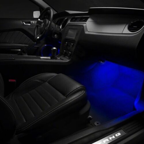 Raxiom for 2005-2014 Ford Mustang LED Footwell Lighting Kit- Blue - Image 2