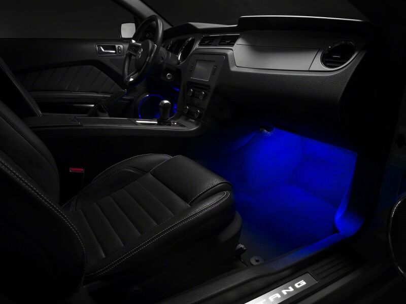 Raxiom for 2005-2014 Ford Mustang LED Footwell Lighting Kit- Blue - Image 2
