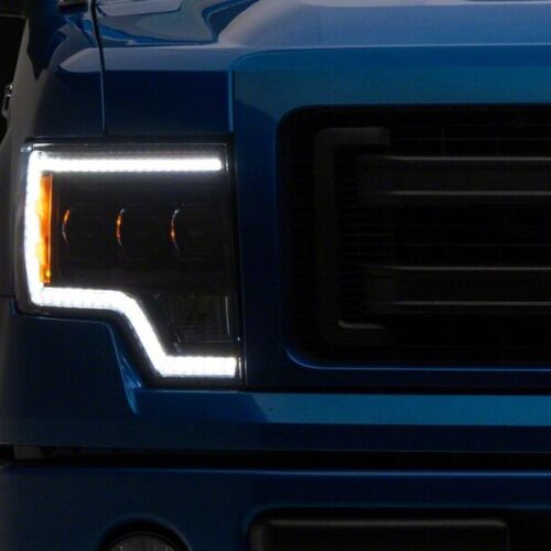 Alternative view of Raxiom for 2009-2014 Ford F-150 CXR Series LED Projector Headlights- Black Housing- Clear Lens