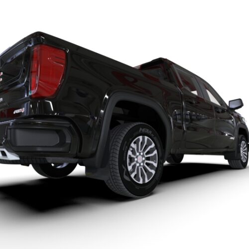 Rally Armor 19-25 GMC Sierra 1500 AT4 Black UR Mud Flap w/ Metallic Black Logo - Image 2