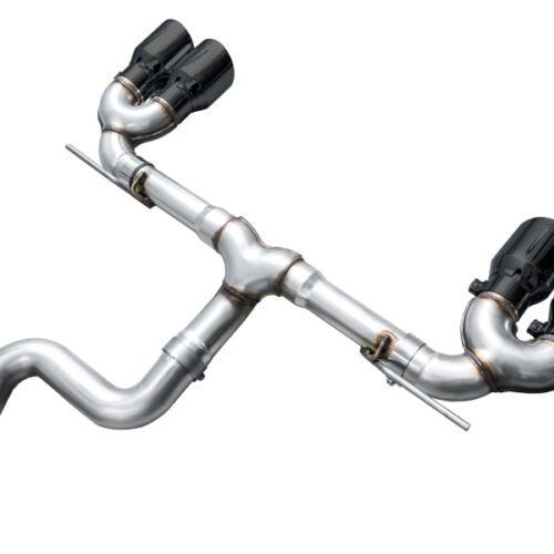 AWE Tuning Track Edition Quad Exhaust - Diamond Black Tips for MK8 Volkswagen Golf R 3in - Image 9