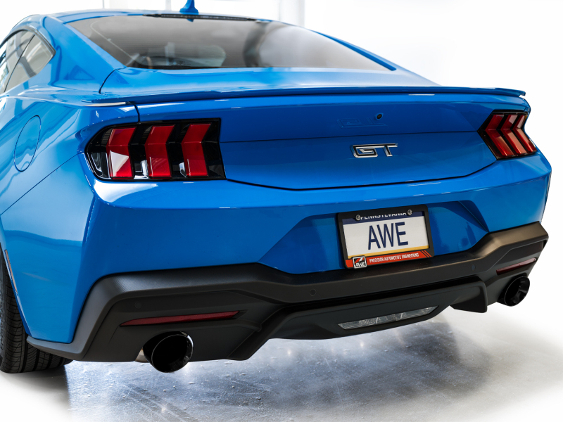 AWE Tuning Exhaust w/ Dual Diamond Black Tips for 2024 Ford Mustang GT Fastback S650 RWD Touring Catback - Image 8