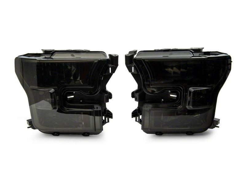 Raxiom for 2015-2017 Ford F-150 Axial OEM Style Rep Headlights- Chrome Housing- Smoked Lens - Image 2