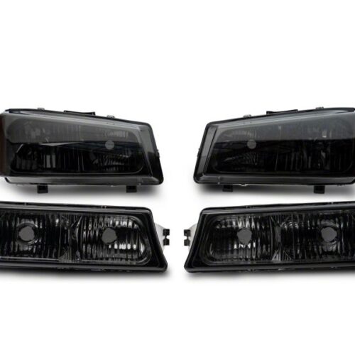 Alternative view of Raxiom for 2003-2006 Chevrolet Silverado 1500 Axial OEM Style Rep Headlights- Chrome Housing- Smoked Lens