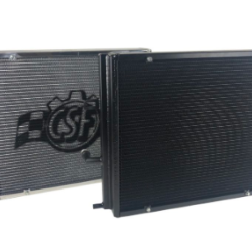 CSF BMW B58/B48 Front Mount Triple-Pass Heat Exchanger w/Rock Guard - Black