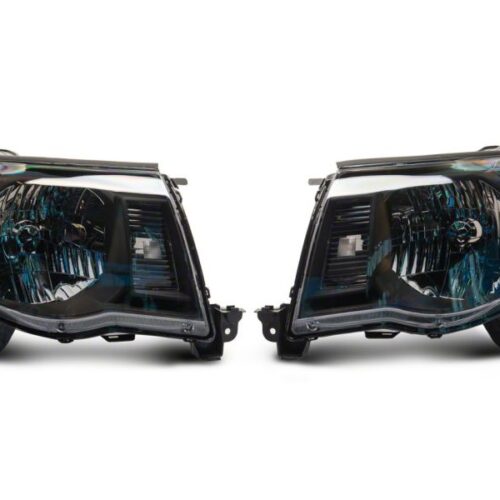 Alternative view of Raxiom for 2005-2011 Toyota Tacoma Axial Series OE Replacement Headlights- Black Housing (Clear Lens)
