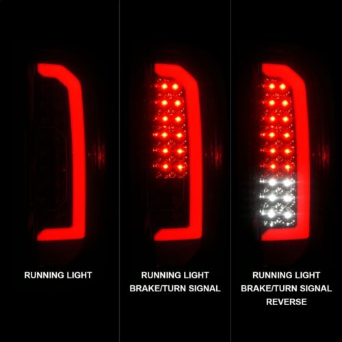 Alternative view of ANZO 15-21 GMC Canyon Full LED Tail Lights w/ Red Lightbar Black Housing Smoke Lens