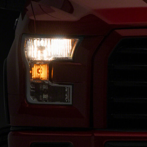 Raxiom for 2015-2017 Ford F-150 Axial OEM Style Rep Headlights- Chrome Housing (Clear Lens)
