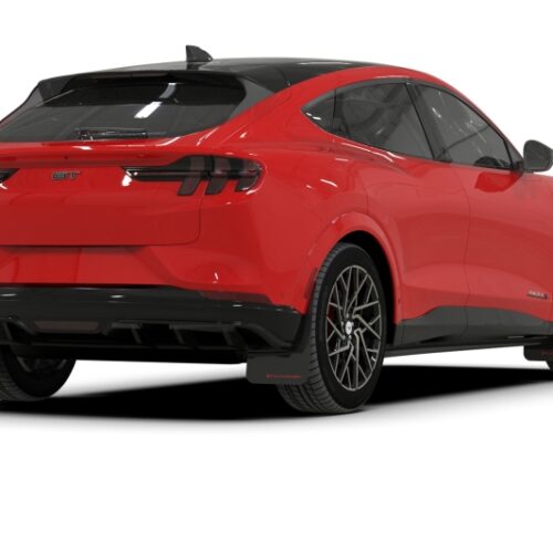 Rally Armor 21-26 Ford Mustang Mach-E/GT/Rally Black UR Mud Flap w/Metallic Black Logo - Image 4