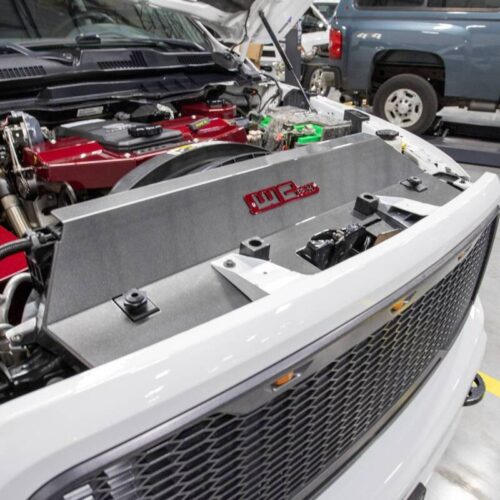 Wehrli 13-18 Cummins Fabricated Aluminum Radiator Cover - Gloss White - Image 6