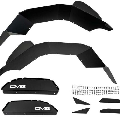 DV8 Offroad 20-24 Jeep Gladiator JT Rear Inner Fender Liners - Satin Black - Image 4