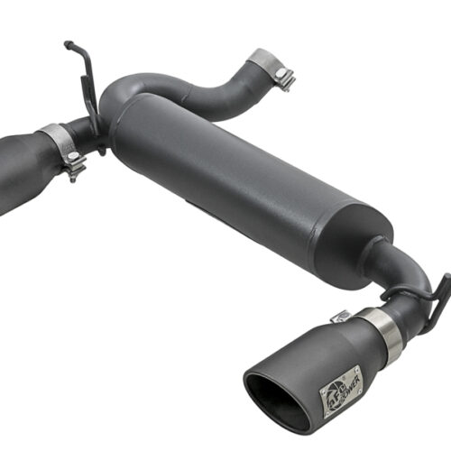 aFe Power Rebel Series 2.5in 409 SS Axle-Back Exhaust w/ Black Tips 2007+ Jeep Wrangler (JK) V6 3.6L/3.8L - Image 3
