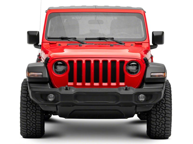 Raxiom for 2018-2023 Jeep Wrangler JL Axial Series 9-In LED Headlights- Black Housing (Clear Lens) - Image 6