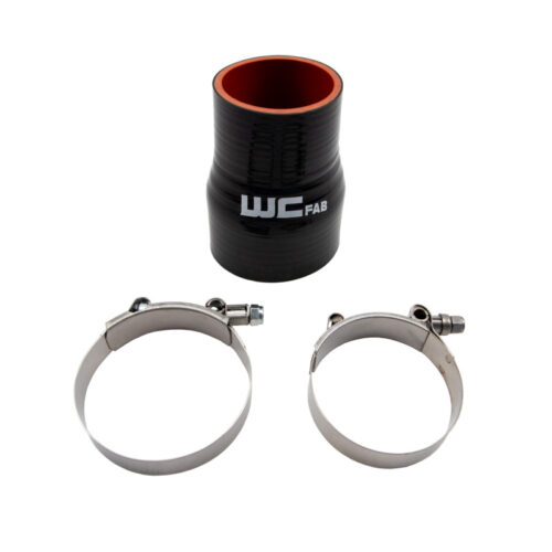 Wehrli 2.375in x 3in ID Straight Reducer 4.5in Long Silicone Boot and Clamp Kit - Image 2