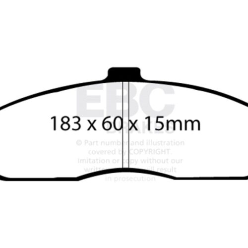 Alternative view of EBC Racing 05-09 Chevrolet Corvette (C6) Z51 SR-11 Sintered Race Front Brake Pads