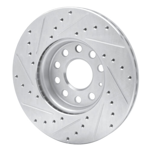 R1 Concepts for 05-25 Audi A3 (Mexico) Front Right Drilled & Slotted Silver Brake Rotor - Image 4