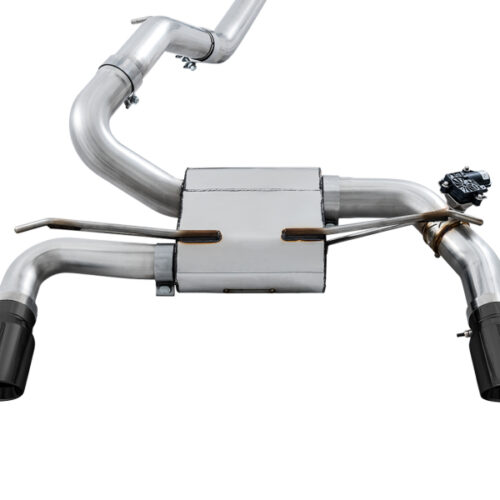 Alternative view of AWE Tuning SwitchPath Cat-Back Exhaust - Diamond Black Tips for Ford Focus RS