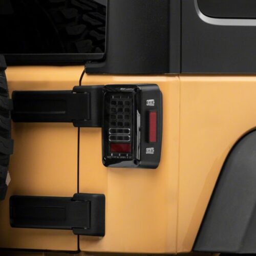 Raxiom for 2007-2018 Jeep Wrangler JK Axial Series LED Tail Lights- Black Housing (Clear Lens) - Image 7