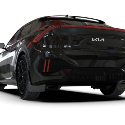 Rally Armor 25-26 Kia EV6 Base Light/GT/GT-Line Black Mud Flap - White Logo - Image 4