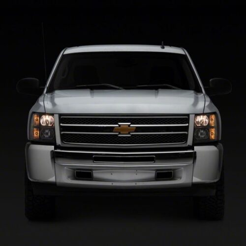 Raxiom for 2007-2013 Chevrolet Silverado 1500 Euro Headlights- Black Housing (Clear Lens) - Image 7