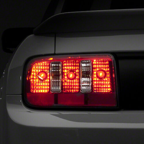Raxiom for 2005-2009 Ford Mustang Coyote Tail Lights- Chrome Housing - Red/Clear Lens - Image 8