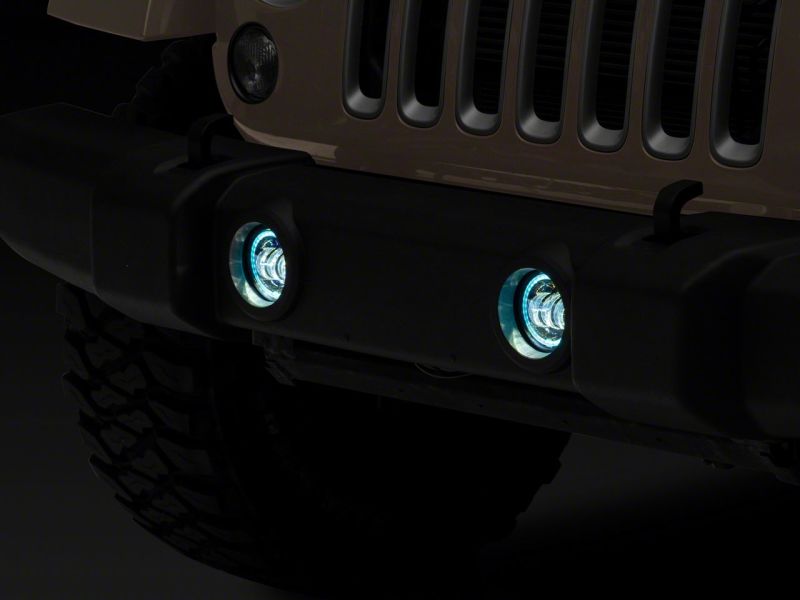 Raxiom for 2007-2018 Jeep Wrangler JK Axial Series 4-In LED Fog Lights w/ RGB Halo - Image 9