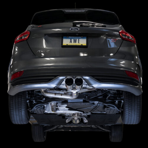 Alternative view of AWE Tuning Track Edition Cat-Back Exhaust - Chrome Silver Tips for Ford Focus ST