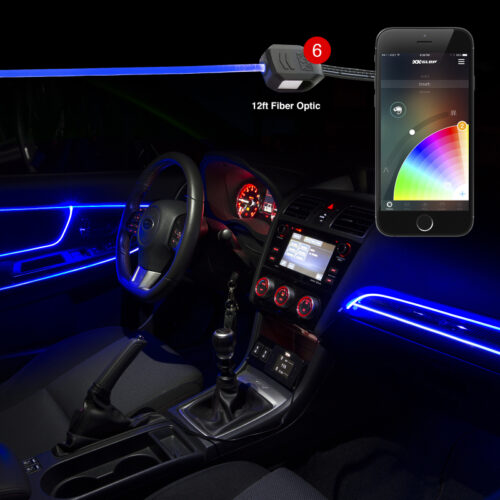 Alternative view of XK Glow Fiber Optic Roll 6pc LED Head XKchrome Controlled Fiber Optic LED Accent Light Kit 2pc 6ft