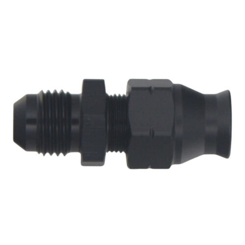 DeatschWerks 6AN Male Flare to 5/16in Hardline Compression Adapter - Anodized Matte Black