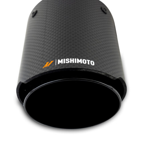 Mishimoto 2x Carbon Fiber Muffler Tip 2.5in Inlet 3.5in Outlet Black - Image 3