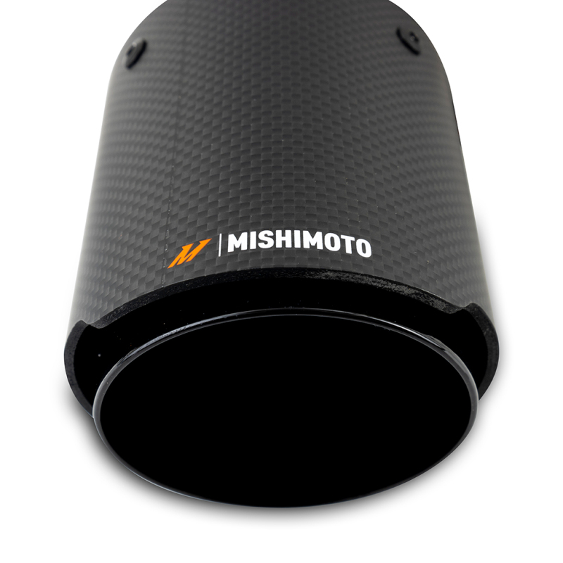 Mishimoto 2x Carbon Fiber Muffler Tip 2.5in Inlet 3.5in Outlet Black - Image 3