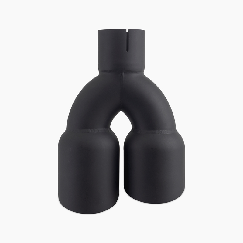Mishimoto Dual Offset Tips 2.5in Inlet 3in Outlet Slash Cut - Black - Image 5