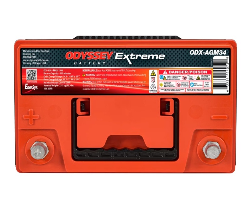 Odyssey Battery Auto/Truck/Heavy Duty & Commercial Extreme AGM Battery (34-PC1500T) - Image 3