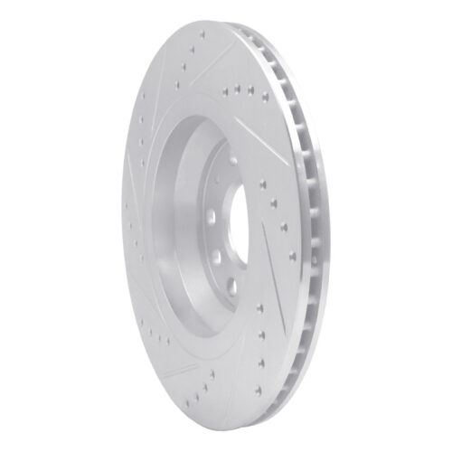 R1 Concepts for 06-25 Audi Q3 Rear Right Drilled & Slotted Silver Brake Rotor - Image 4