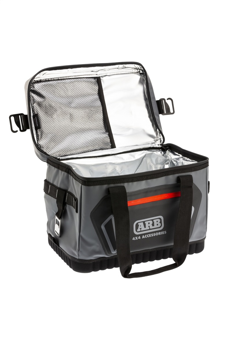 ARB Cooler Bag Charcoal w/ Red Highlights 15in L x 11in W x 9in H Holds 22 Cans - Image 3