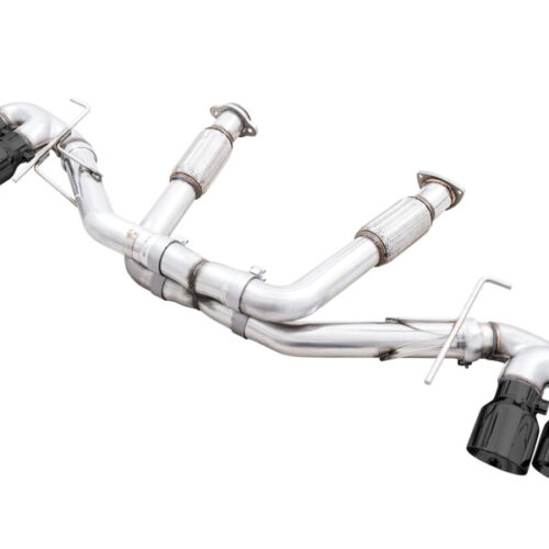 AWE Tuning Track Edition Exhaust - Quad Diamond Black Tips for 2020 Chevrolet Corvette (C8)