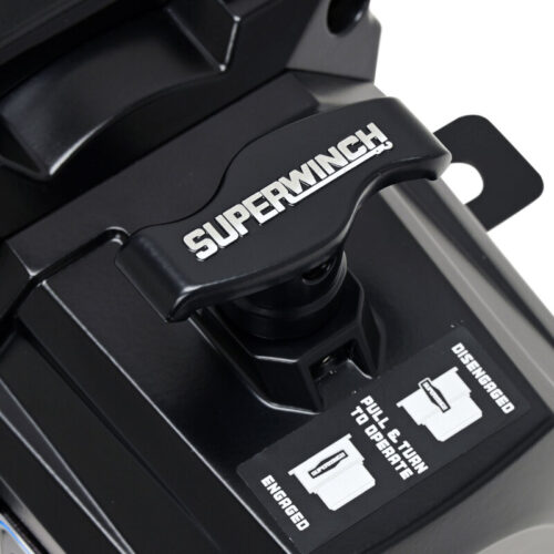 Superwinch 12000 LBS 12V DC 3/8in x 80ft Synthetic Rope SX12SR Winch - Semi Gloss Black - Image 8