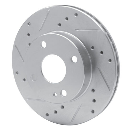 R1 Concepts for 90-93 Mazda Miata Front Left Drilled & Slotted Silver Brake Rotor - Image 2