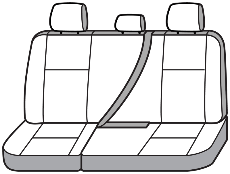 Covercraft 19-24 Chevrolet Silverado Polycotton SeatSaver Custom Second Row Seat Covers - Charcoal - Image 2