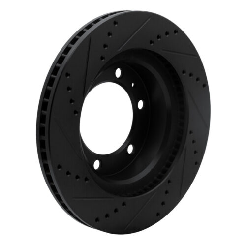 DFC 03-23 Toyota Tacoma Front Right Drilled & Slotted Black Brake Rotor - Image 4