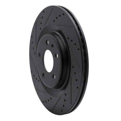 Alternative view of DFC 08-25 Audi A6 ALLROAD Rear Left Drilled & Slotted Black Brake Rotor