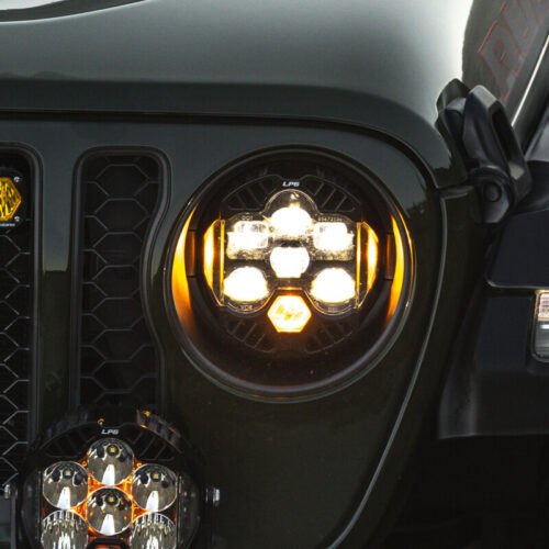 Alternative view of Baja Designs for 18-25 Jeep Wrangler JL/20-25 Gladiator JT (w/Halogen) DOT LP6 LED Headlight Kit - Amber