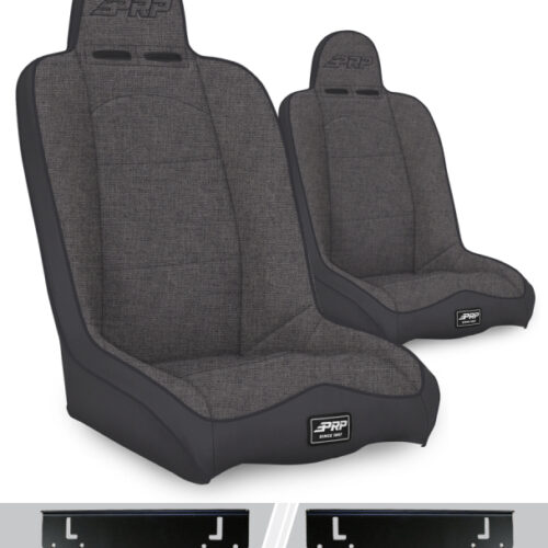 PRP Jeep Wrangler CJ7/YJ Daily Driver High Back Suspension Seats Kit (Pair) - Gray