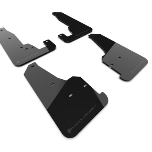 Rally Armor 18-22 Jeep Grand Cherokee SRT Trackhawk Black UR Mud Flap - Metallic Black Logo